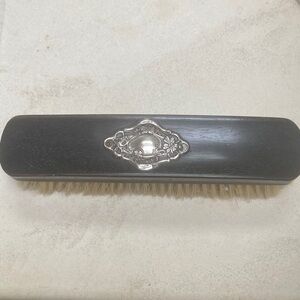 Sterling and ebony clothes brush from France